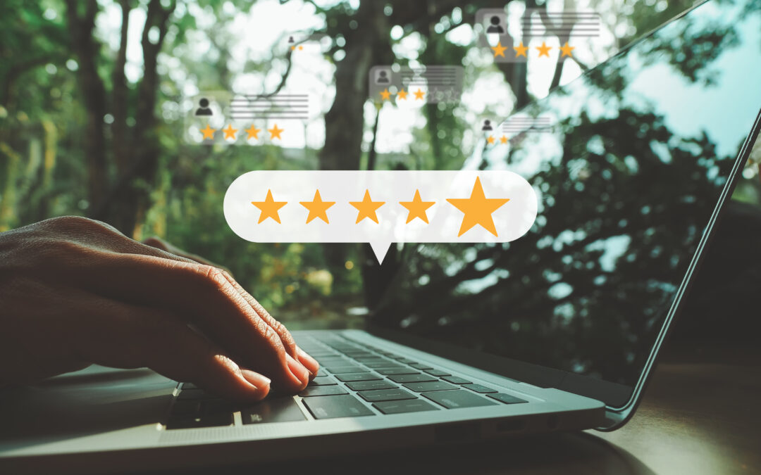 Customer satisfaction survey with 5-star ratings for tour operator.